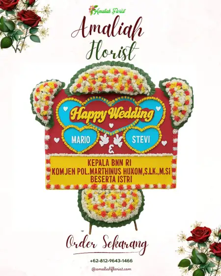 Papan Bunga Pernikahan Bantaran